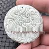 Emerald Green Guanyin Buddha Dragon Jade Pendant - Heart-Shaped Jade Stone for Car or Necklace
