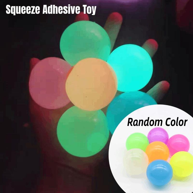 Glow-in-the-dark Sticky Target Ball For Stress Relief Interactive Toy For Family Fun Direct From Manufacturer