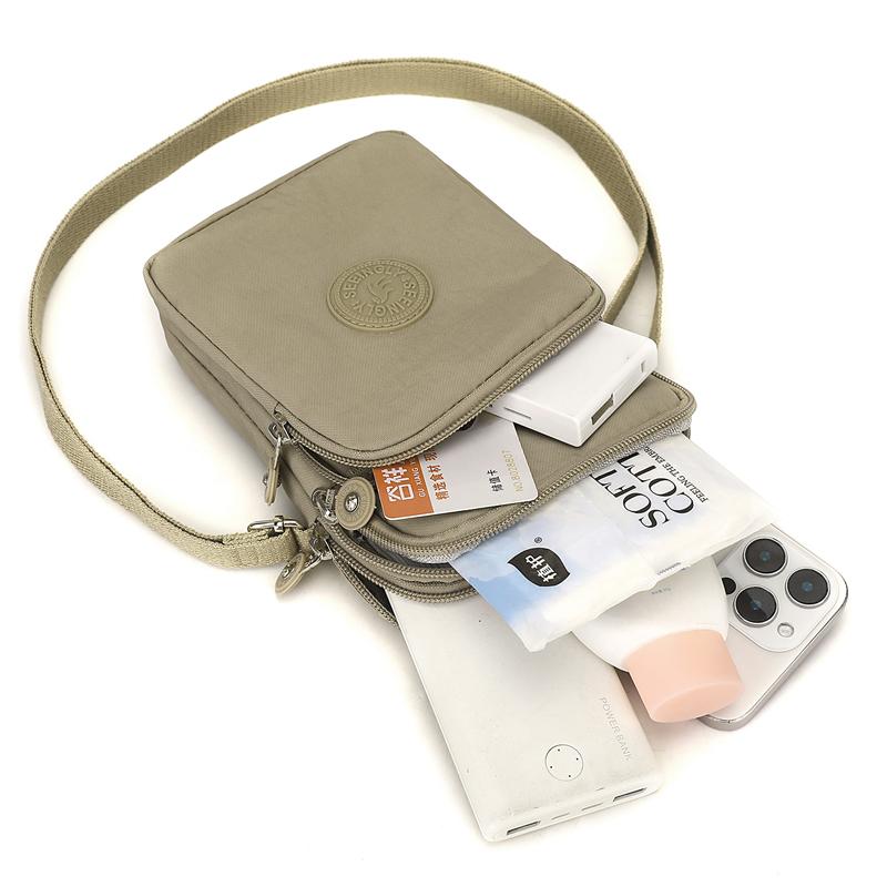 Lightweight Small Bag Large Capacity Multi-Layer Commuter Mobile Phone Bag Nylon Coin Purse
