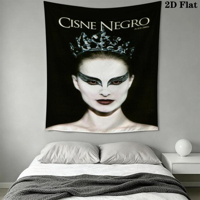 Black swan Wall Tapestry Aesthetic Wall Hanging Printed Fabric Blanket Decorative Tapestries for Bedroom Living Room Home Decor
