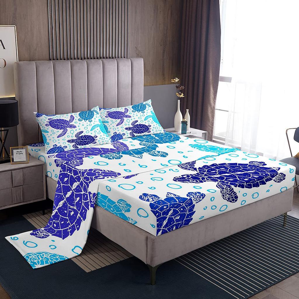 Space Planet Pattern Mattress Four-piece Bedding Set Bedroom Dormitory Bedding Decoration