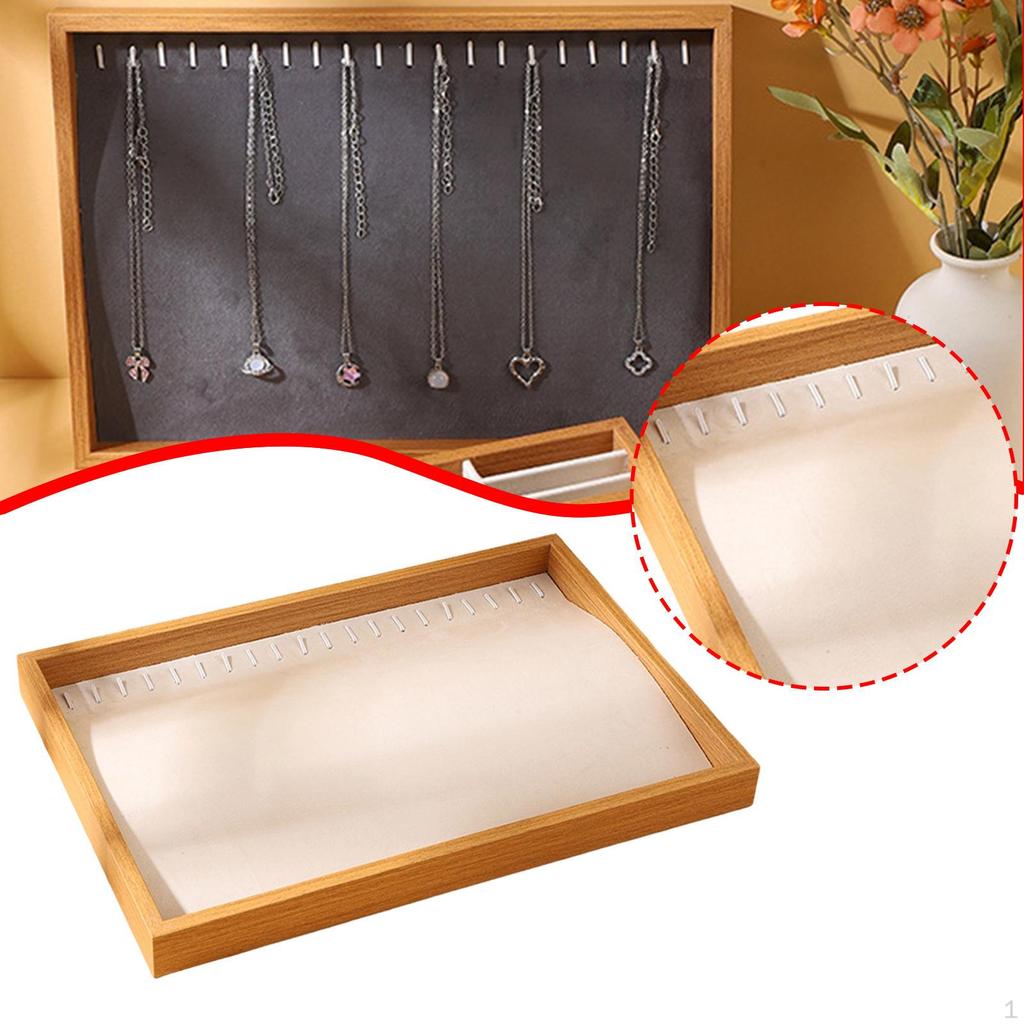 Schmuckaufbewahrungstablett Organizer Halskettenhalter Geschenke Große Kapazität Stapelbar Tragbar Holz Ornament