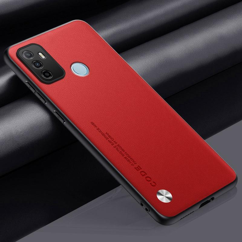 Luxury PU Leather Case For OPPO A53 A53S Back Cover Matte Silicone Full Protection Phone Case For OPPO A32 A33 4G 2020 A53 S