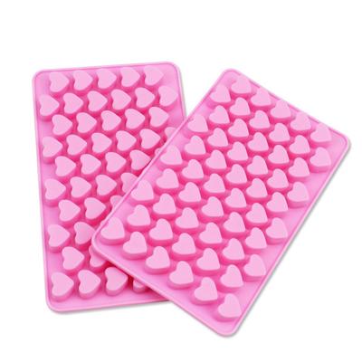 Silicone Mold 55 Holes Non-stick Chocolate Cake Love Heart Shaped Bakeware Baking Jelly Ice Mould