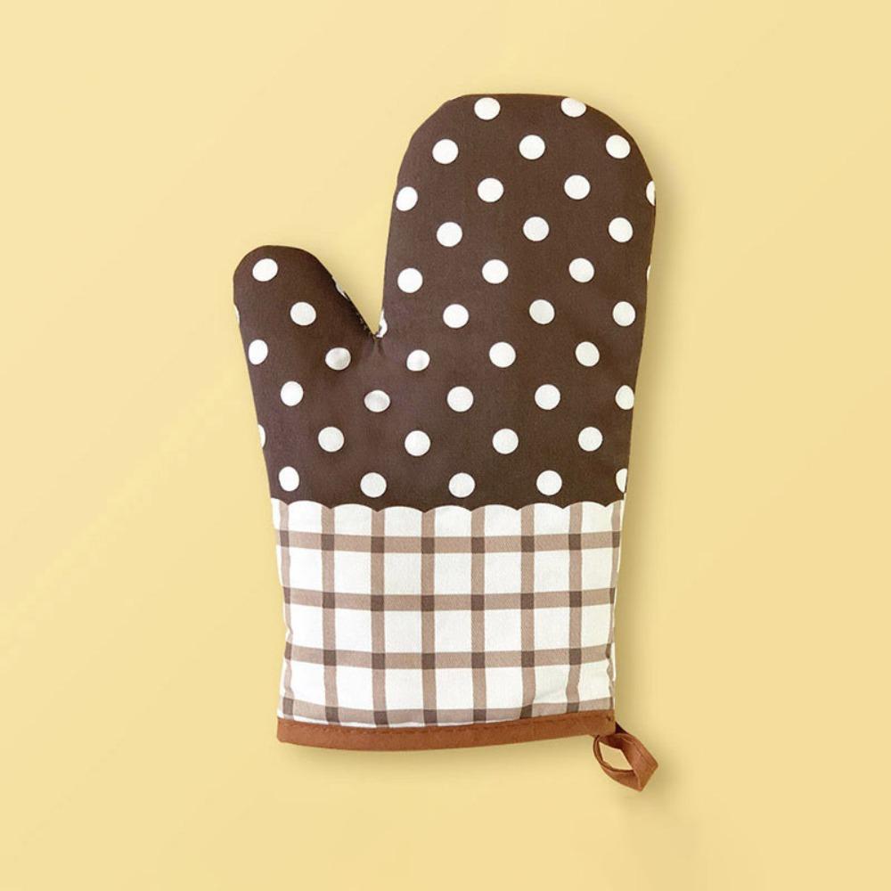 Haushalts-Blumenpunkte Hitzeschutzhandschuhe Verdickte Verbrühschutz-Ofenhandschuhe Mikrowellenhandschuhe Hohe Temperatur