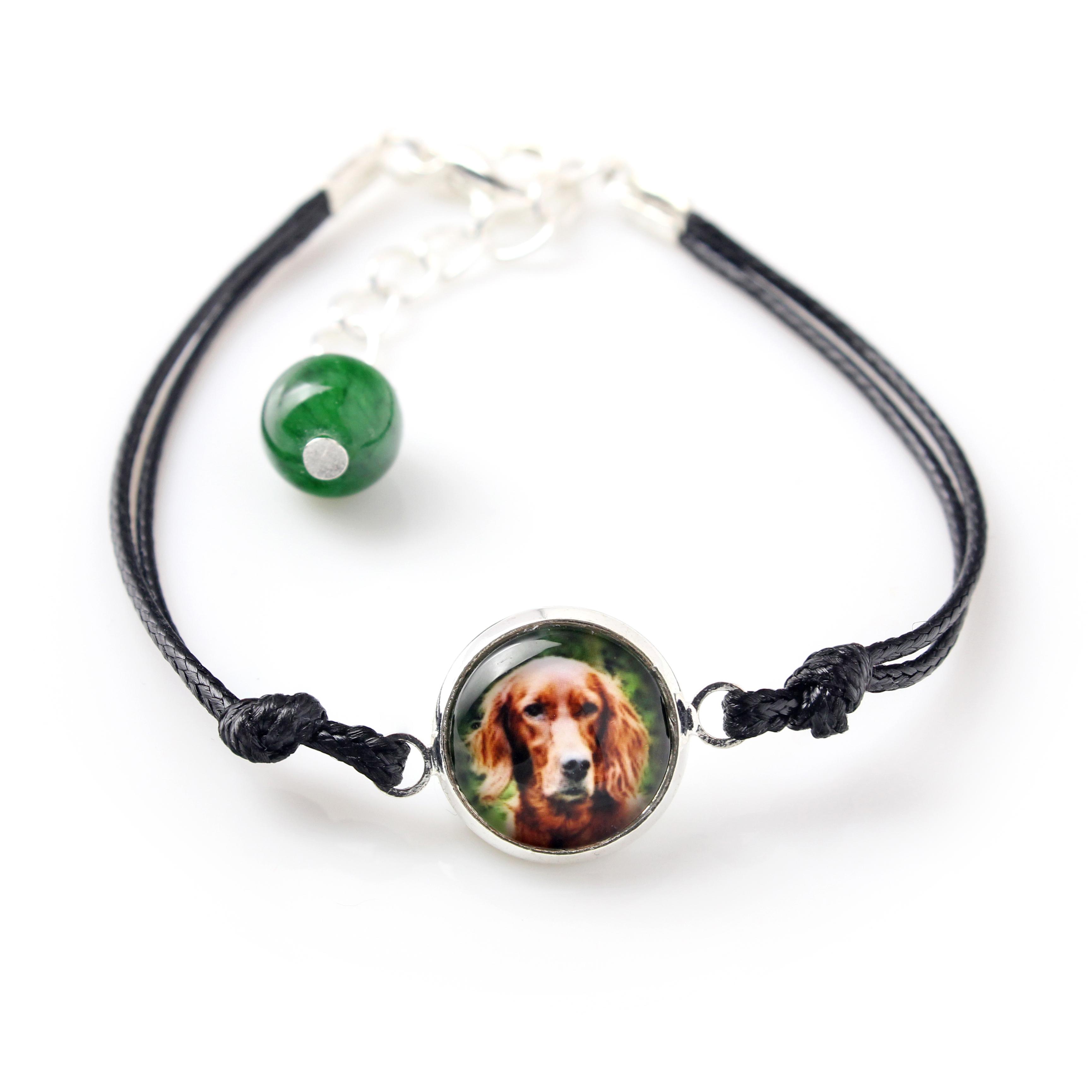 

English setter, Lawerack, Laverack - bracelet with your photo handmade, unique jewelry from the Art-Dog brand срібний