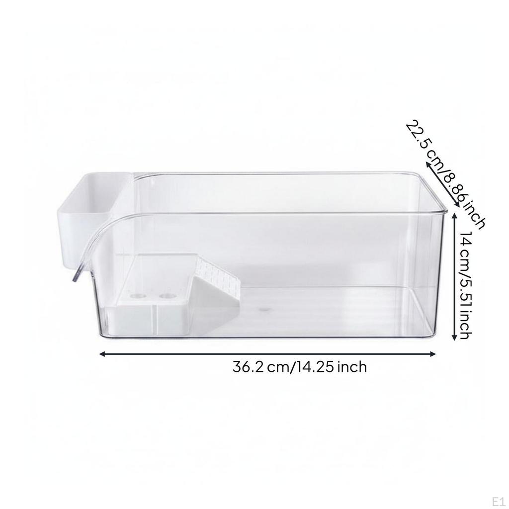 Turtle Basking Tank Scenic Layout Aquarium Easy To Clean Small Reptile for Home