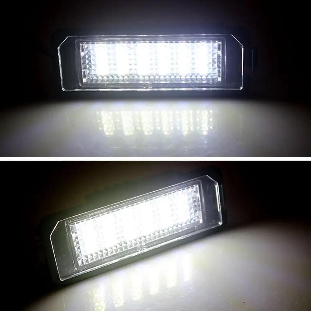 1/2PCS LED Number License Plate Lights Assembly With Canbus For VW Passat B6 CC Eos Golf 4 5 6 7 MK7 Polo Superb Seat Leon Altea