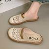 New Summer Women Flats Mules Shoes Hollow Slippers Bohemian Sandals 2025 Designer Slingback Woman Sneakers Casual Mujer