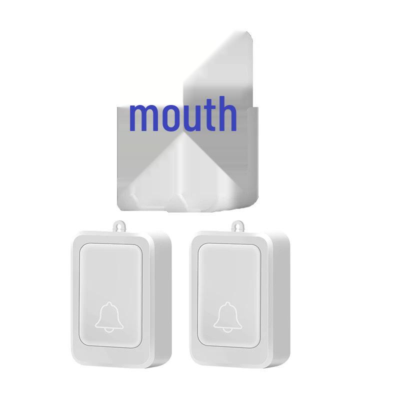 Wireless Battery-Powered Doorbell with Strong Flash, Service Call Button for Hearing Impaired and Elderly, Optional Mute Function.