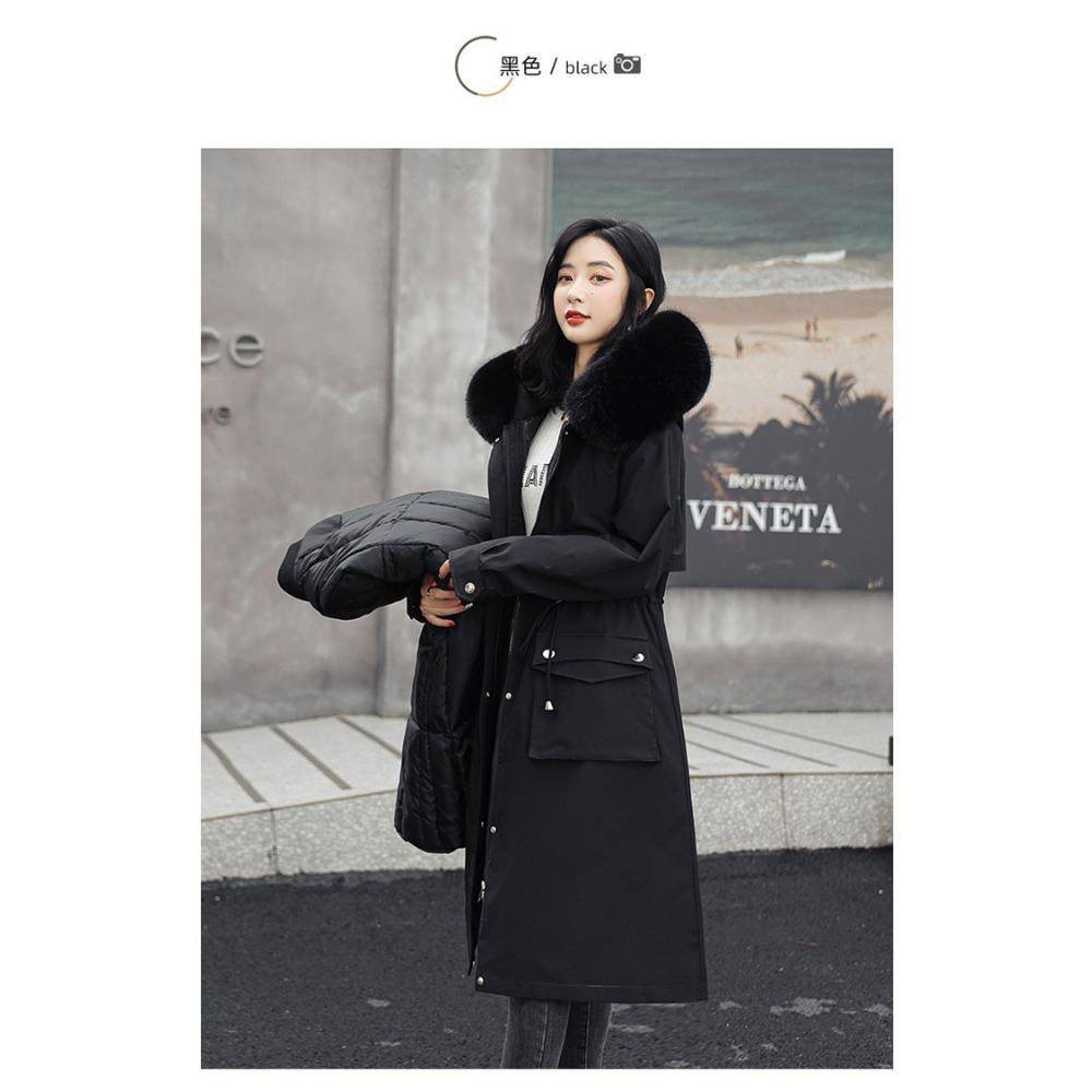 Winter liner can be removed, big fur collar slim and thin cotton-padded clothes, student cotton-padded jacket tide