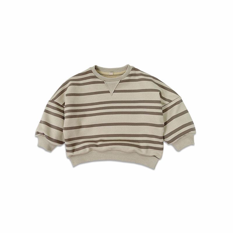 Customized 2024 Spring Kids  Striped Long Sleeve Unisex Korean Style Hoodie 110 cm