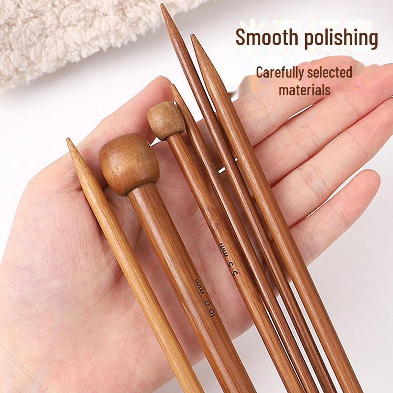 Carbonized Bamboo Single Head Sweater Needle Set for Hand Knitting