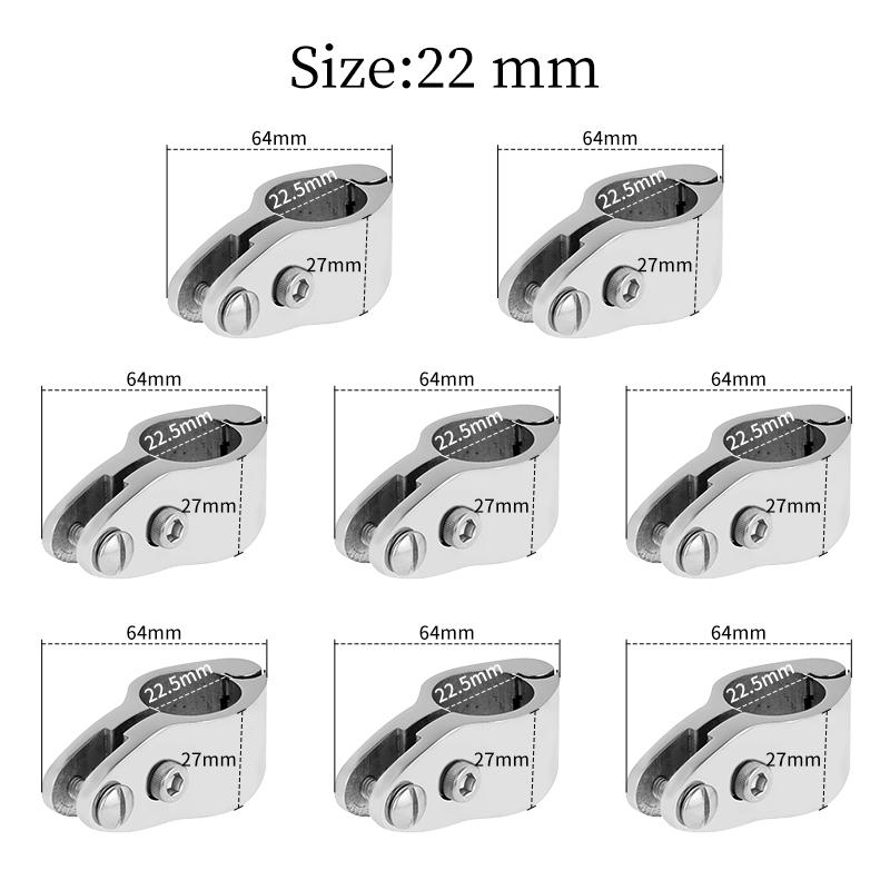 

8PCS 316 Stainless Steel Boat Jaw Slide Bimini Top Fittings 22mm 25mm 30mm 32mm Marine Hardware Boat Accessories 22mm x8pcs