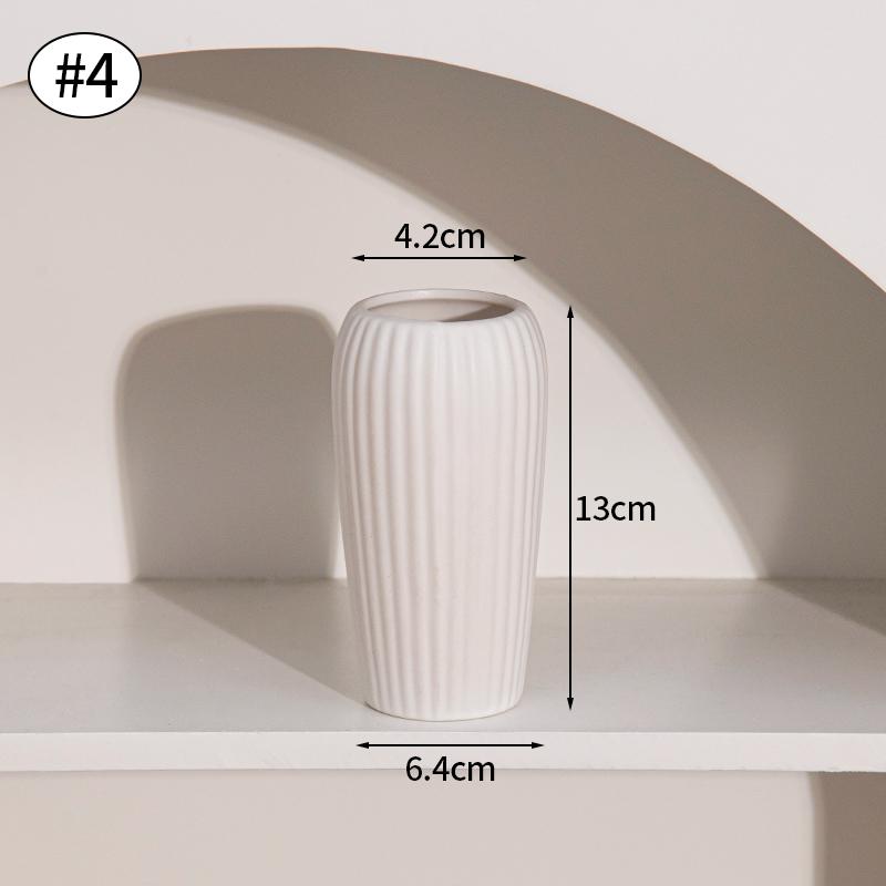 White Ceramic Vases Nordic Decorative Vasen Ornaments Home Living Room Decor Flower Arrangements Sketching Props Desktop Decor