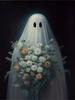 5D DIY Diamond Painting Cross Stitch Ghost Haunted Mountain Manor Dark Academy Gothic Halloween Ghost Cute Home Room Decor