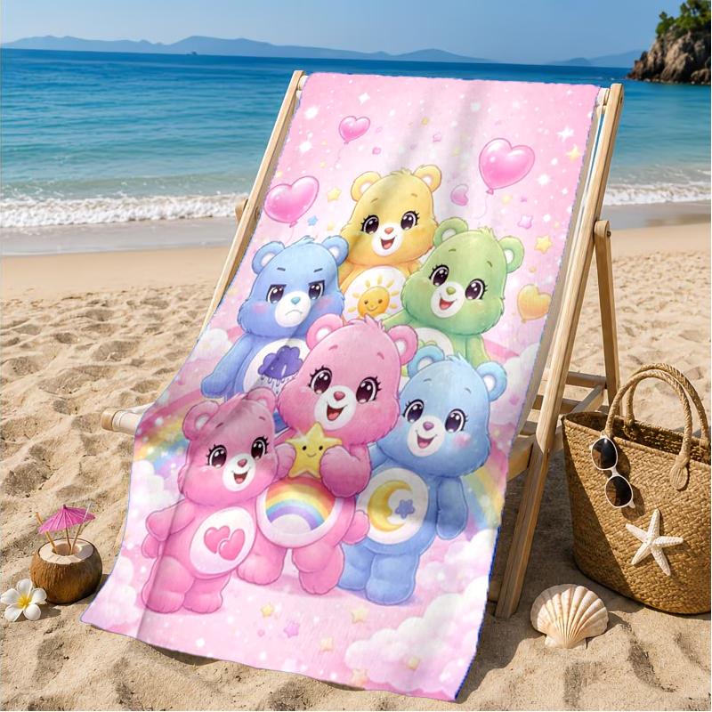 Love Bears Cozy Night Beach Towel, Microfiber Beach Towel, Perfect For Pool, Beach, Travel, Home Decor Beach Party Fan Gifts
