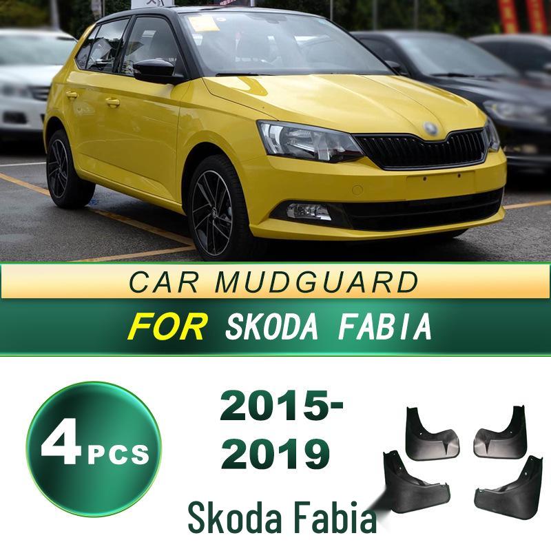 Skoda Fabia 2015-2019 Soft Rubber Mud Flaps: No-Drill Installation Required