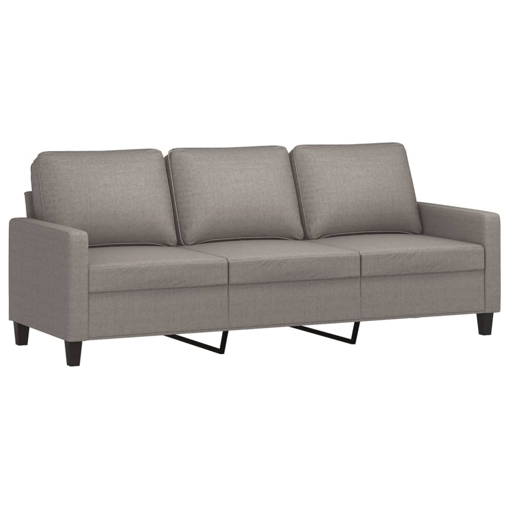 Vidaxl 3-Piece Lounge Set With Cushions, Taupe, Fabric