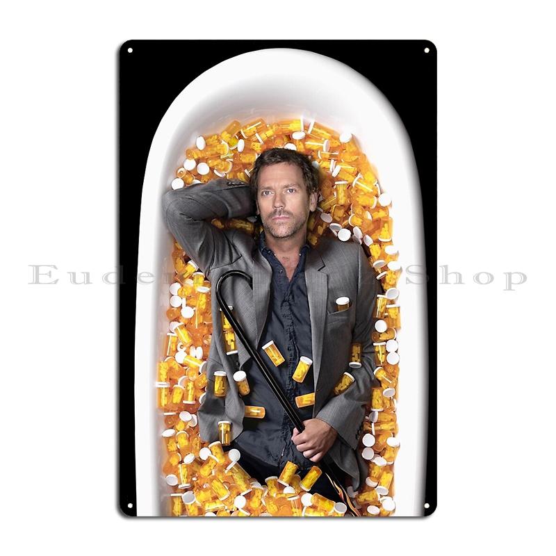 Dr House Md Metal Sign Living Room Club Customized Wall Cave Cinema Dr House Tin Sign Poster