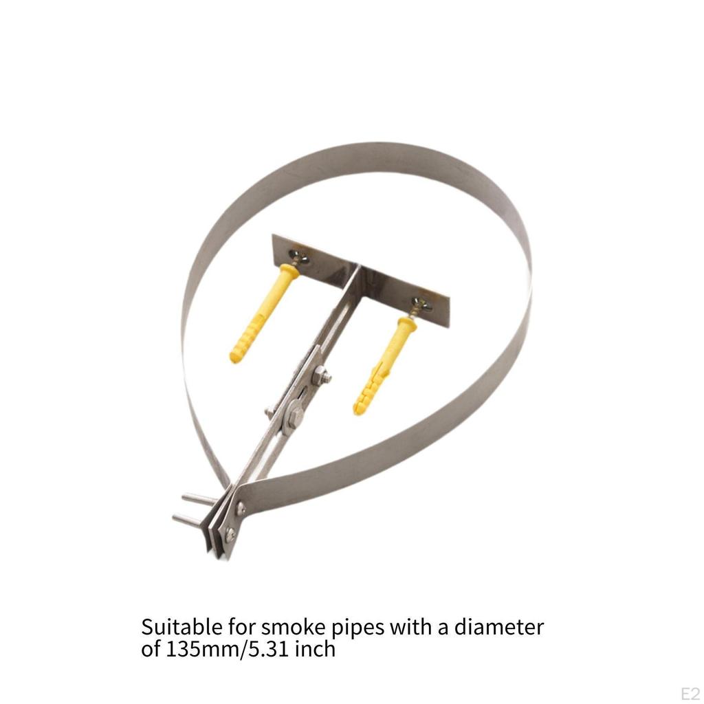 Verstellbare Kaminrohrhalterung, Feste Halterung für Kaminzubehör