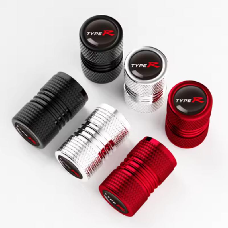 4 Pezzi Tappi Valvola Ruota Pneumatico Tipo R per TYPE R CRV HRV Accord Fit Accessori