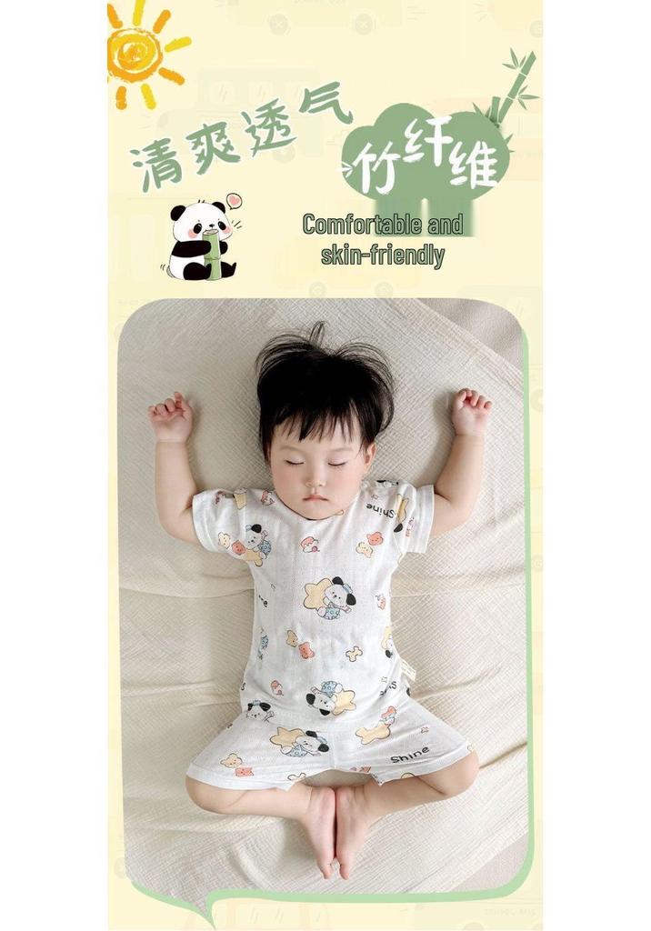 Summer Baby Pajama Set: Short Sleeve & Shorts for Infants