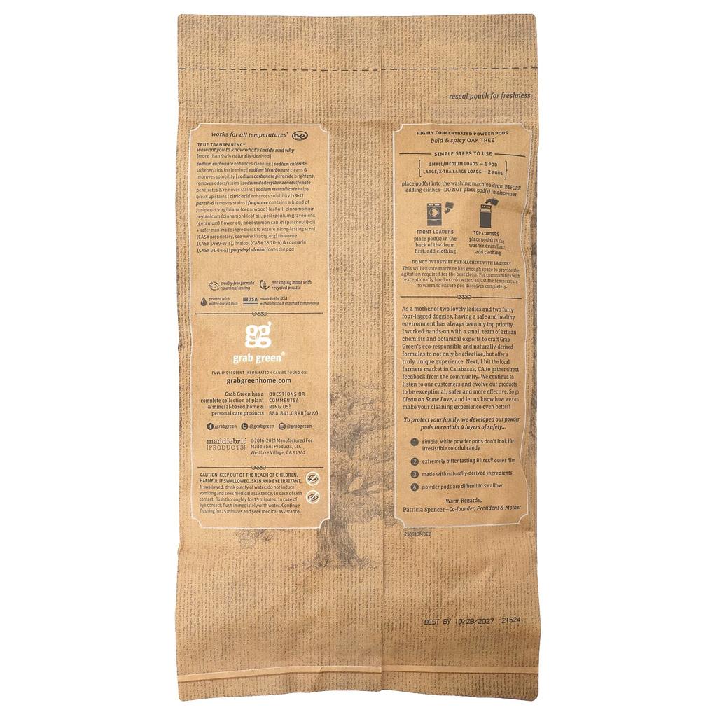 Stoneworks, Laundry Detergent Pods, Oak Tree, 50 Loads, 1.65 Lbs (750 G)