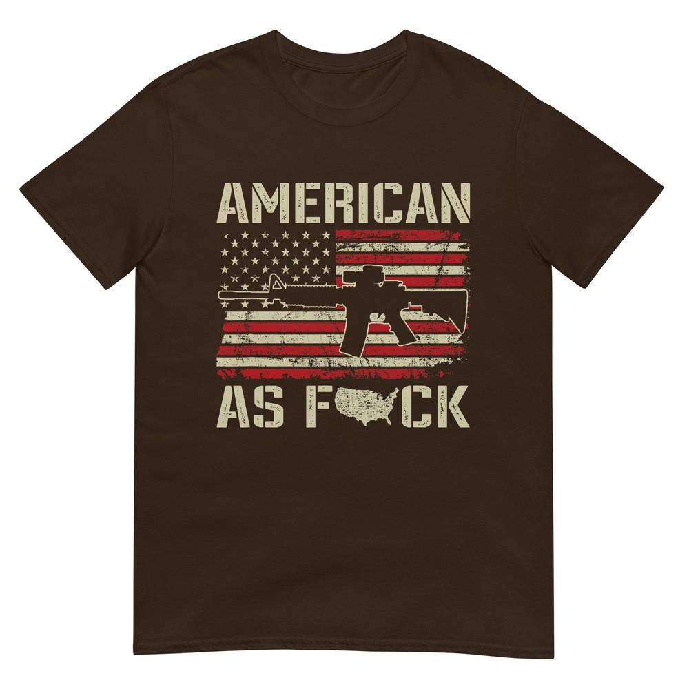 American As Fck Ar15 Rifle Patriotic Pro Gun Rights Usa Tshirt