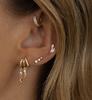 Fashion Jewelry 18K Gold Plated 925 Silver Earrings Piercing Jewelry 925 Sterling Silver Tassel Chain Stud Earrings for Women