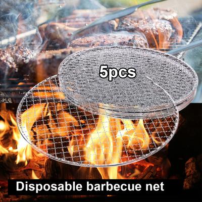 5 Teile/satz Runde Einweg BBQ Grill Rack Braten Netto Rost Barbecue Backform