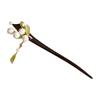 White Flower Hair Sticks Forks Retro Chinese Style Wooden Hair Pins Side Clips Pendant Headpieces Women Hair Bun Maker Jewelry