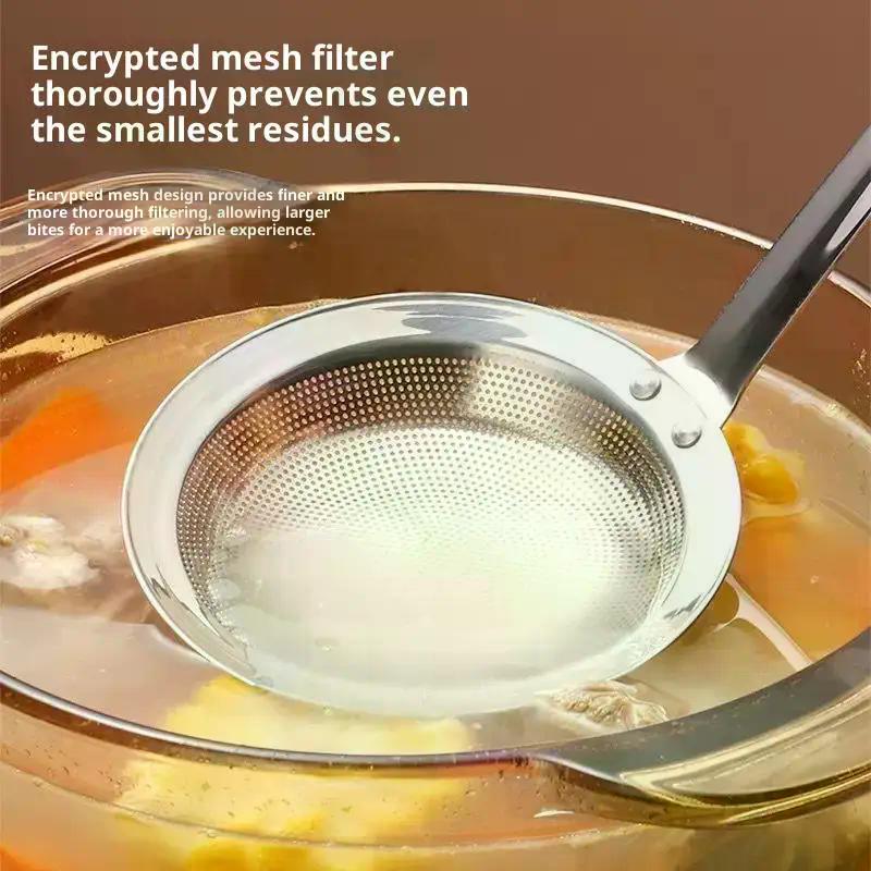 Edelstahl Feinmaschiger Fettabschöpfer Löffel Sieb Fett Öl Abschöpfen Schaumfilter Mit Griff Küchenwerkzeug