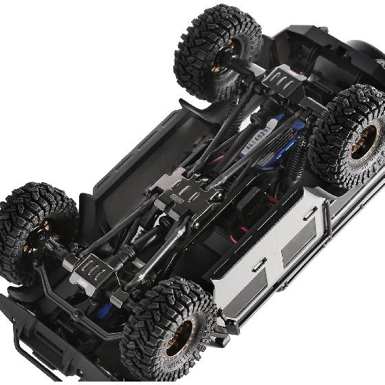 

INJORA Skid Plate Chassis Armor Front and Rear Axle Protector Stainless Steel for TRX4M Upgrade 1/18 RC Crawler, 14g