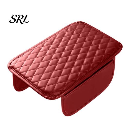 Vehicle Armrest Protector Car Center Console Cover, Faux Leather Cover for Car, Soft Mat Universal Middle Cushion with Side Storage Pockets Auto Box