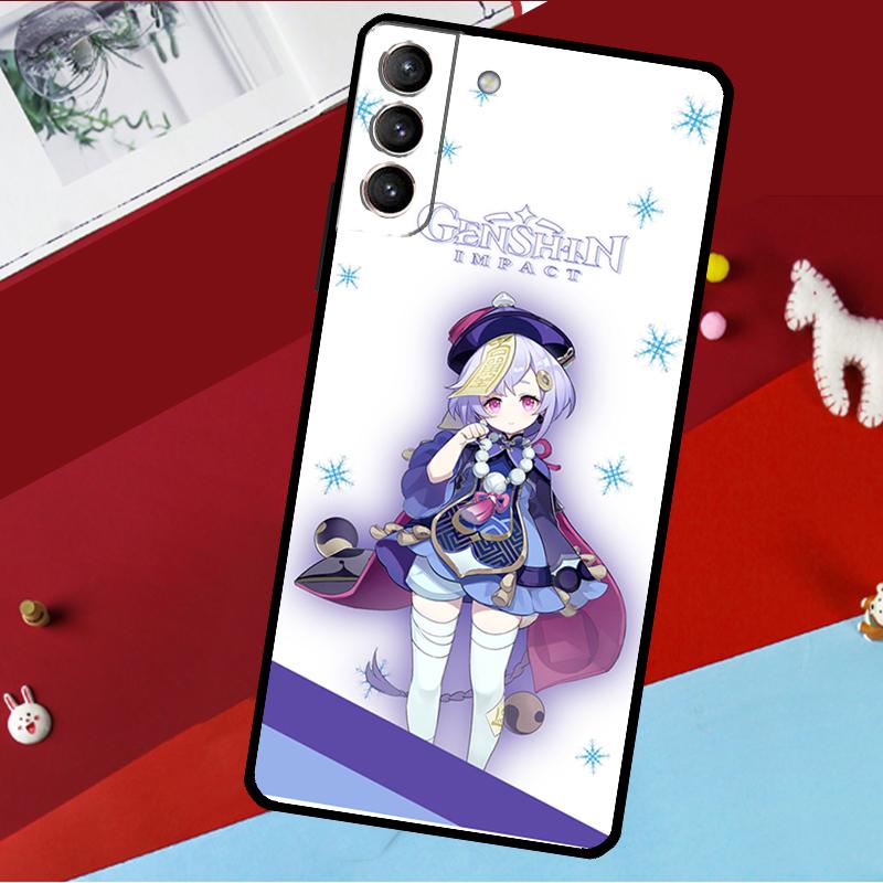 Genshin Impact Qiqi Funda For Samsung Galaxy S26 Ultra S24 S22 S23 S25 Plus S20 S21 FE S9 S10 S25 FE Phone Case
