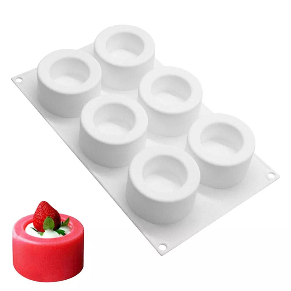 6-Link Concave Cup Cake Mold Silicone Mini Molds For Baking Cookie Chocolate DIY Soap Muffin Mold Tools