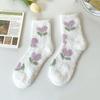 Coral Fleece Coral Velvet Socks Soft Plush Women Socks Warm Mid-tube Socks  Winter
