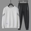 2023 Autumn Men's Casual Loose Fit Sports Sweatshirt Set - Fashionable Round Neck for Middle-Aged and Young Adults