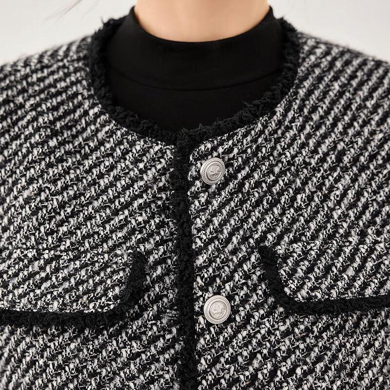 Women's French Retro Wool Blend Tweed Vest