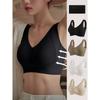 Plus Size Seamless Bra Women Large Bust Gathering Sports Bra Invisible Wireless Underwear