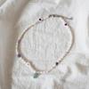 Surgical Freshwater Pearl Amethyst Gemstone Flower Choker Necklace