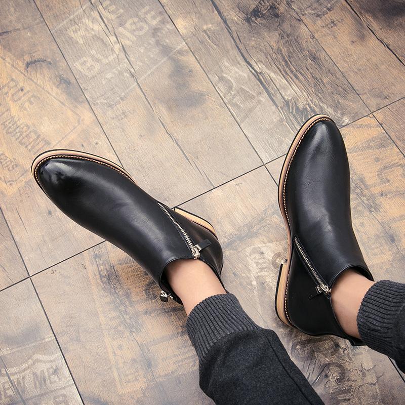 Buy Ankle Boots Men's Demi-season Boots Wingtip Dress Formal
