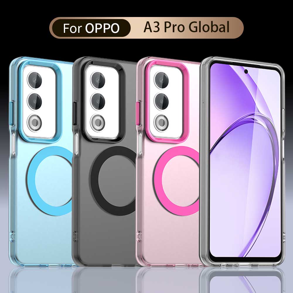 Magsafe Matte Phone Case For Oppo A3 Pro Protective Case Magnetic Wireless Charging For Oppo A80 5G Shockproof Back Cover