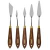 Painting Knives - 5 Shapes and Sizes - Flexible Steel Blade - Acrylic - Oil - Pébéo