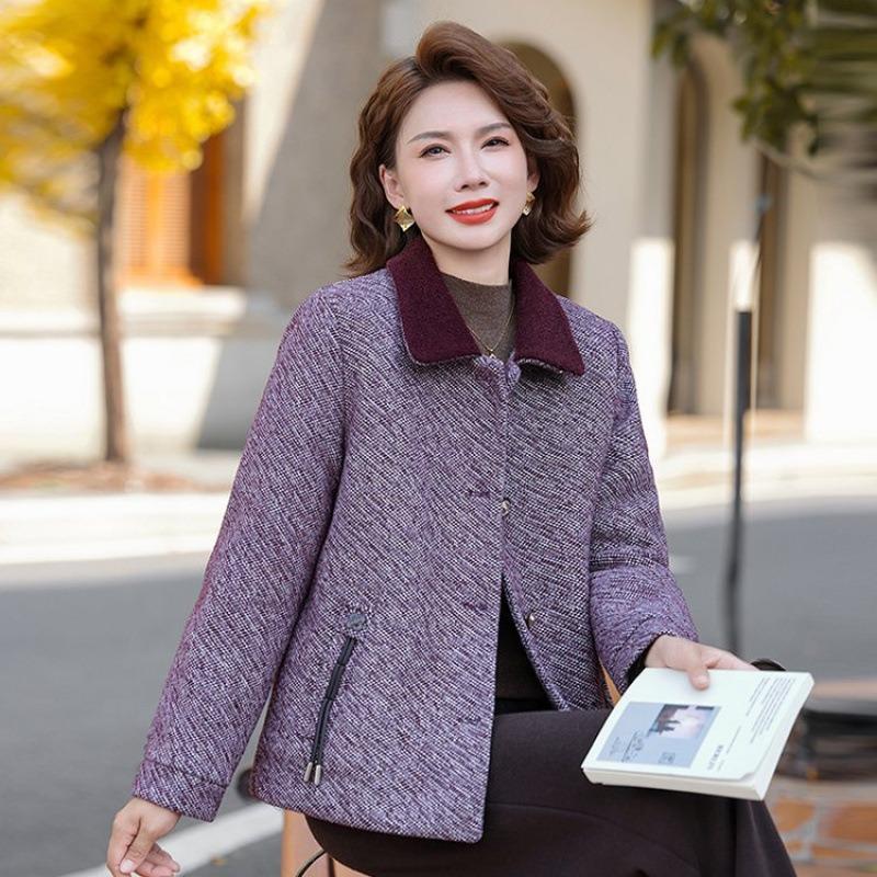 Autumn and Winter New Temperament Top Short Plush Thickened High-end Woolen Coat