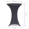 Vidaxl Elastyczne Nakrycie Stołu Antracytowe 2 Szt. 60 Cm