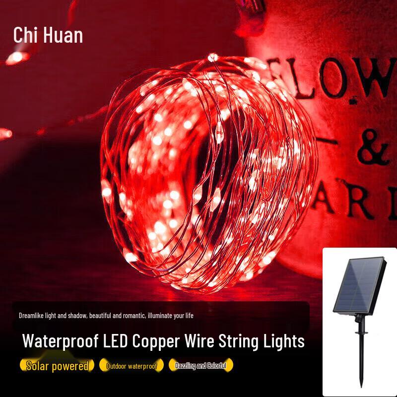 Solar LED Copper Wire String Lights