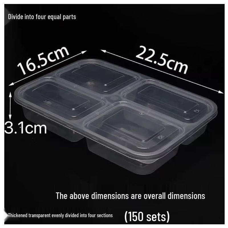 ZB Disposable PP Plastic Takeaway Meal Boxes