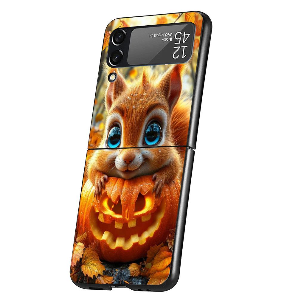Animal Squirrel Phone Case For Samsung Galaxy Z Flip 7 6 5 4 3 5G Cover ZFlip7 ZFlip6 ZFlip4 ZFlip5 ZFlip3 Coque Fundas Galaxy Z